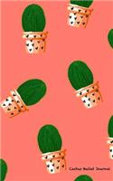 Cactus Bullet Journal: Small Dotted Bullet Journal or Notebook, Bright Pink, 5x8, White Paper(Dots Journal)