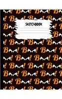 Sketchbook: Halloween Sketch Book for Kids: Brown Boo Large Drawing Paper with 80 Pages (8.5" x 11") for Sketching & to Draw for Boys & Girls