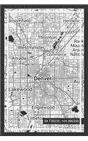 Daily Planner: Book with Denver Colorado Map Cover Design ( USA )