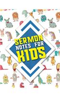 Sermon Notes for Kids: Sermon Journal For Women, Sermon Notebook For Women, Sermon Notes Notebook, Sermons Notes, Cute Monsters Cover