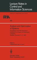 Analysis and Optimization of Systems