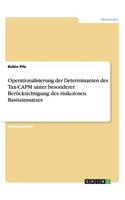 Operationalisierung der Determinanten des Tax-CAPM unter besonderer Berücksichtigung des risikolosen Basiszinssatzes