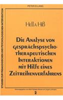 Die Analyse Von Gespraechspsychotherapeutischen Interaktionen Mit Hilfe Eines Zeitreihenverfahrens