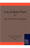 Spare Parts Lists for the 18/80 MG Six