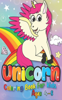 Unicorn Coloring Book for Kids Ages 4-8