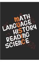 Math Language History Reading Science