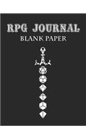 RPG Journal For Dungeon Master Notes, BLANK UNLINED PAPER 120 pages