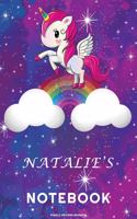 Natalie's Unicorn Rainbow Notebook