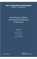 Low Energy Ion Beam and Plasma Modification of Materials: Volume 223