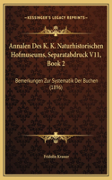 Annalen Des K. K. Naturhistorischen Hofmuseums, Separatabdruck V11, Book 2