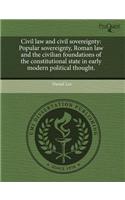 Civil Law and Civil Sovereignty: Popular Sovereignty