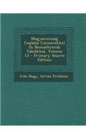 Magyarorszag Csaladai Czimerekkel Es Nemzekrendi Tablakkal, Volume 13