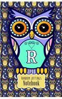 Random Jottings Notebook: Adorable Owl Monograms: Initial Letter R(Russ Billington Notebooks)
