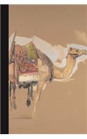 Middle Eastern Themed Journal Notebook: Blank Lined Pages: Camels With Brown Background: Great Gift For Lovers Of The Middle East