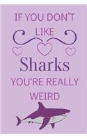 If You Don't Like Sharks You're Really Weird: Cute Ruled Lined Notepad Gift For Shark Lover