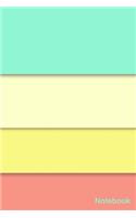 Notebook: Simple And Elegant eye pleasing colorful Notebook Colors: Ice Cold-Cream-Sweet Corn-Geraldine/Lined and numbred Notebook / Journal Gift, 120 Pages, 