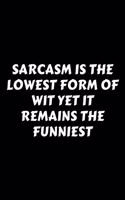 Sarcasm Is The Lowest Form Of Wit Yet It Remains The Funniest