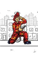 Firefighter Lined Notebook