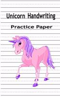 Unicorn Handwriting Practice Paper