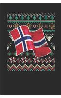 Ugly Christmas - Norway Flag: Dotted Bullet Grid Notebook / Journal (6 X 9) - Christmas Gift for Kids, Teens, Mom And Dad