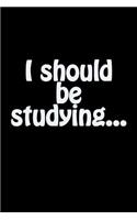 I Should Be Studying...: A Lined Notebook Perfect for Your Everyday Needs.