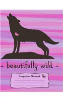 Wolf Butterfly Composition Notebook: College Ruled, 7.44 X 9.69, 75 sheets, 150 lined pages.