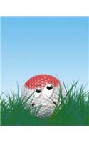 Funny Golf Gift Idea Golfer Humor Scared Golf Ball Composition Book Notebook 130 Pages
