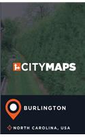 City Maps Burlington North Carolina, USA