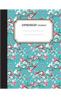 Composition Notebook, 8.5 x 11, 110 pages: Sakura Style: (School Notebooks)