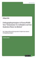 Orthographieprinzipien in Verena Wolffs Text 