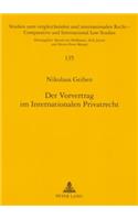 Der Vorvertrag Im Internationalen Privatrecht