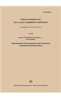 Untersuchung Der Verzugsvorgänge an Den Streckwerken Verschiedener Spinnereimaschinen