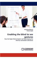 Enabling the blind to see gestures: (English)