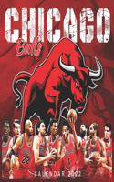 2022 Calendar: Chicago Bulls Calendar 2022 18-month from Jul 2021 to Dec 2022 in mini size 8.5x8.5 inch