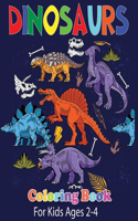 Dinosaurs Coloring Book For Kids Ages 2-4