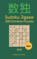 Sudoku Jigsaw: 200 Extrême Puzzles 6x6 vol. 4