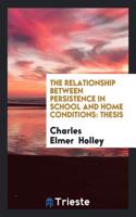 Relationship Between Persistence in School and Home Conditions