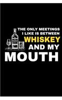 The Only Meetings I Like Is Between Whiskey And My Mouths: Office Humor College Ruled Line Notebook
