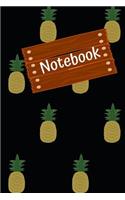 Notebook: Funny Pineapple Design Summer Feeling, 110 lined pages, 6x9