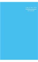 Circle the Date Notebook: Journal with Ruled Pages for Work or School Sky Blue