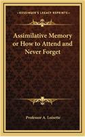 Assimilative Memory or How to Attend and Never Forget