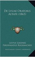De Lysiae Oratoris Aetate (1865)