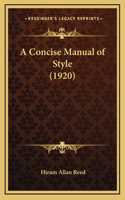 A Concise Manual of Style (1920)