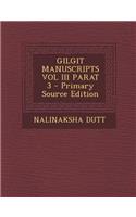 Gilgit Manuscripts Vol III Parat 3
