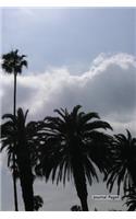 Journal Pages - LA Palm Trees: 6" x 9", lined journal, blank book notebook, durable cover,150 pages for writing