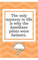 The only mystery in life is why the kamikaze pilots wore helmets