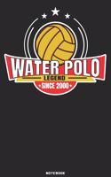 Water Polo Legend since 2000 Notebook