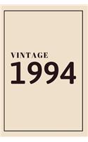 Vintage Diary: Birthday Gifts For Her. Blank Lined Paperback Journal. Original And Funny Present For Anyone Born On 1994 Year Old Women.