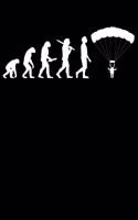 Skydiver Notebook: Skydiving Evolution 6 x 9 Lined Ruled Journal Gift For Skydivers & Parachutists (108 Pages)