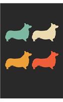 Welsh Corgi Notebook - Retro Welsh Corgi Journal - Vintage Welsh Corgi Diary